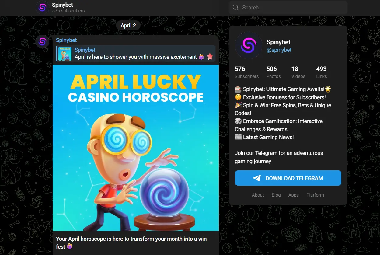 spinybet kasyno kanal telegram