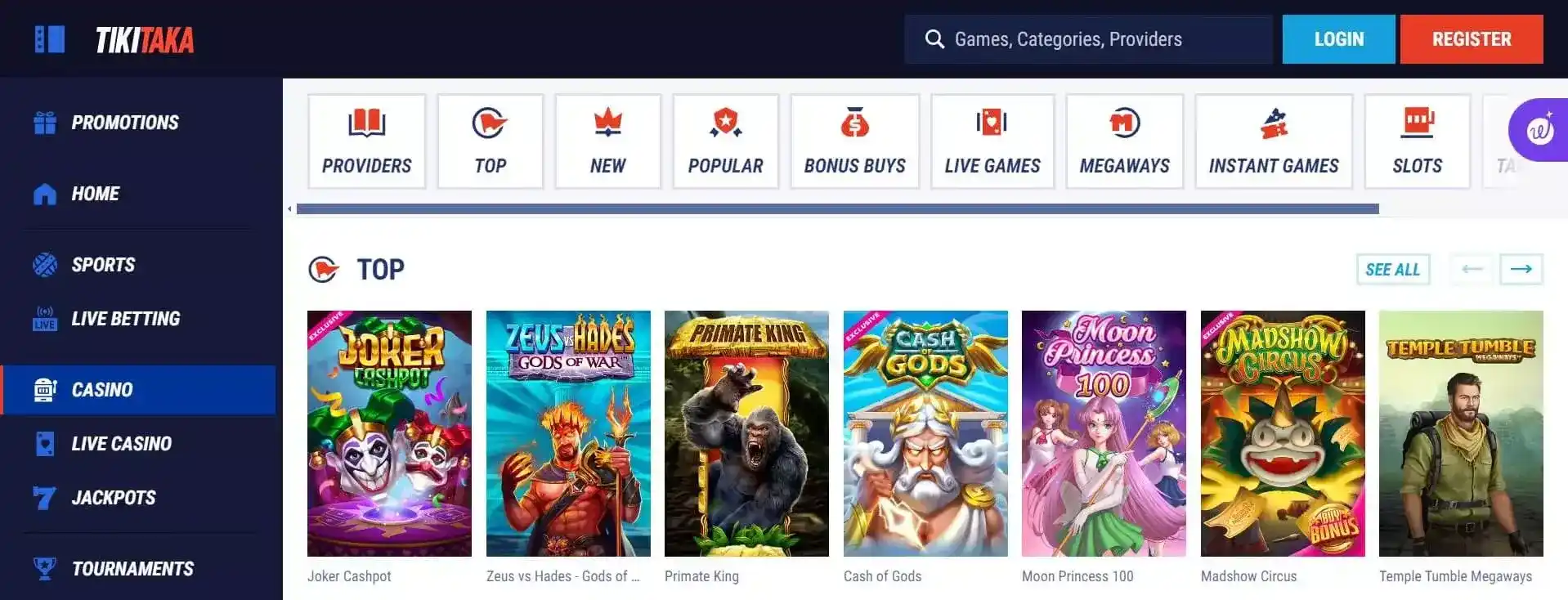 tikitaka kasyno gry